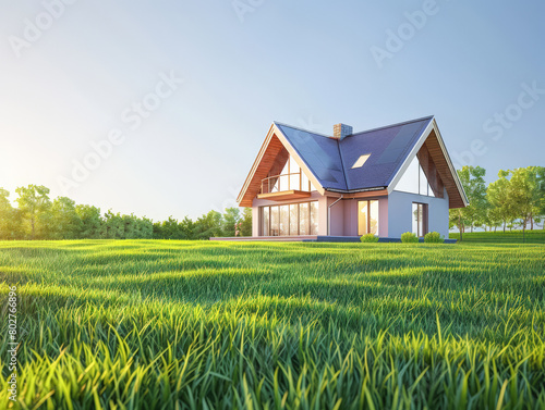 Wallpaper Mural Modern house with stylish exteriors. Real Estate concept image. Torontodigital.ca