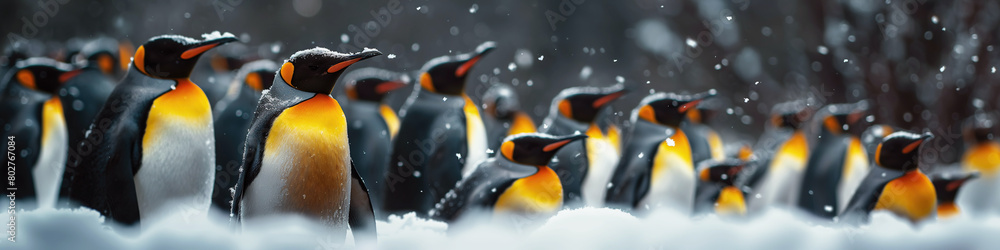 custom made wallpaper toronto digitalcolony of emperor penguins in winter in the Arctic