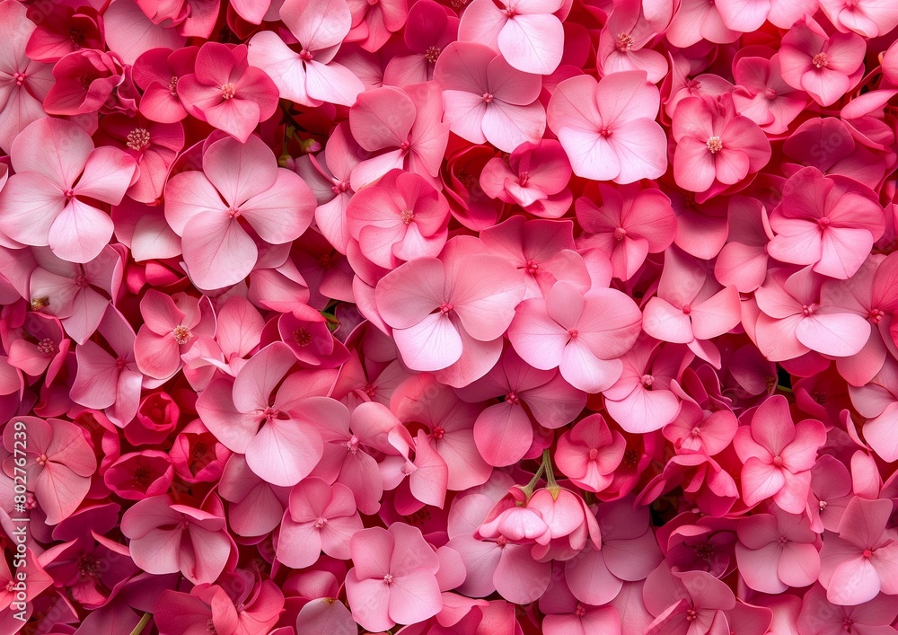 Vibrant Pink Hydrangea Flowers Background for Springtime Design Vibrant Pink Hydrangea Flowers Background for Springtime Design