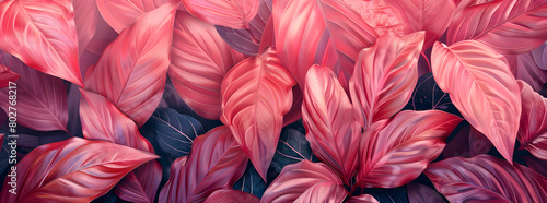 Pink tropical leaves illustration for mother s day celebration and special occasions.