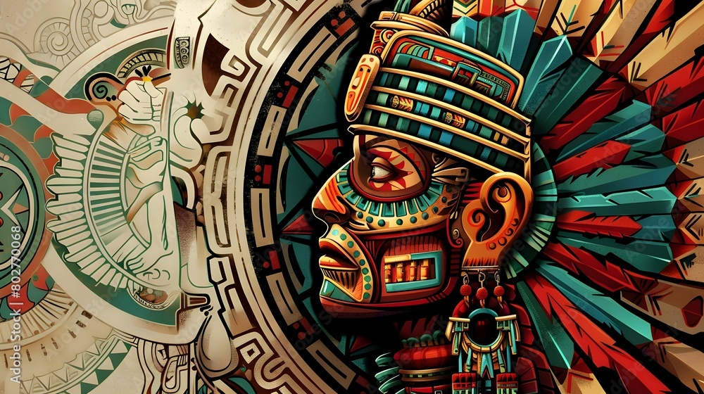 AZTEC CONCEPT ILLUSTRATION AZTEC CONCEPT ILLUSTRATION