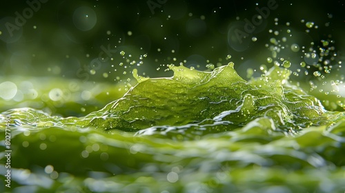 aloe vera green jelly water splash