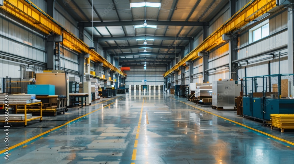Modern indoor warehouse. Modern indoor warehouse.