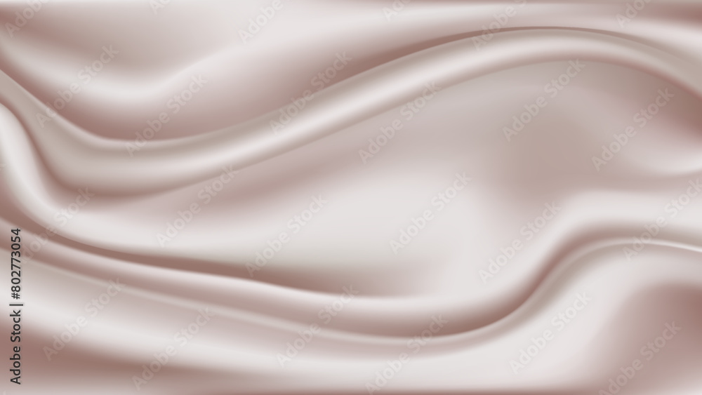 Abstract background beige drapery fabric 3D smooth silk with folds.Horizontal banner with copy space.Vector stock illustration. Abstract background beige drapery fabric 3D smooth silk with folds.Horizontal banner with copy space.Vector stock illustration.