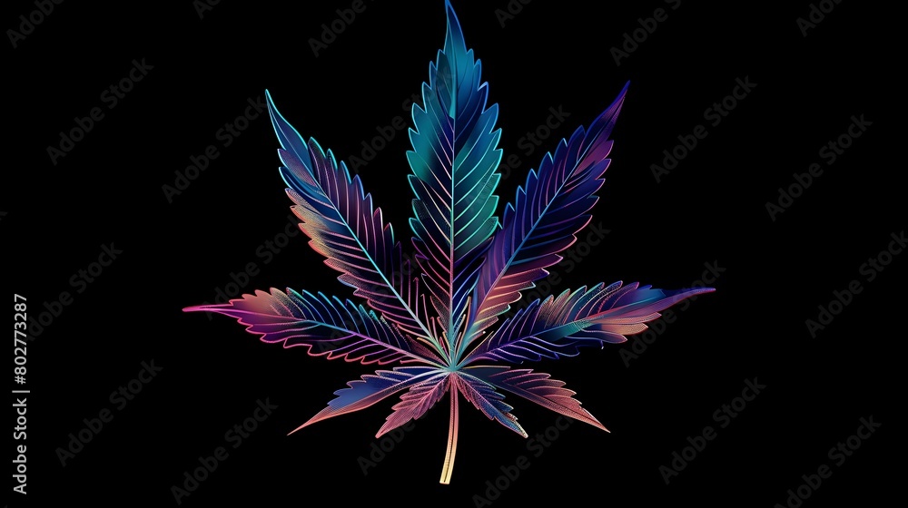 CANNABIS LEAF CONCEPT ILLUSTRATION CANNABIS LEAF CONCEPT ILLUSTRATION