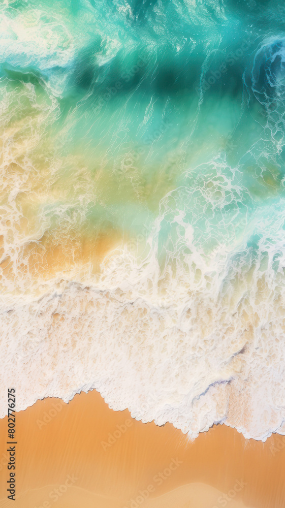Ocean Waves on the beach and sunset Ocean Waves on the beach and sunset