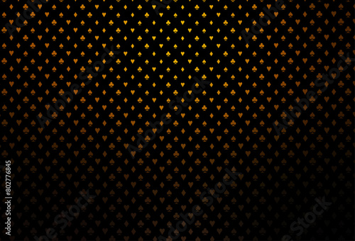 Dark yellow, orange vector template with poker symbols.