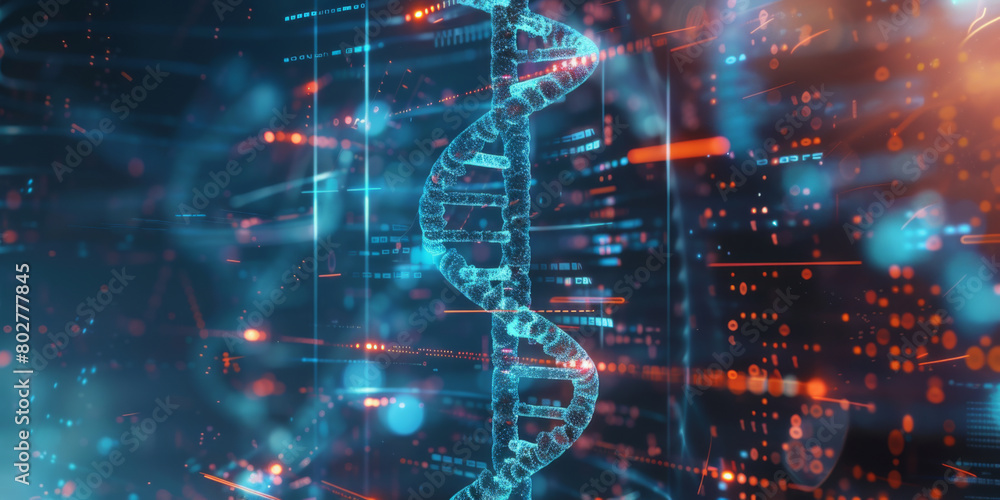 custom made wallpaper toronto digitalMedical technology harnesses DNA double helix with bioinformatics genetic engineering nanotechnology. Concept Biomedical Engineering