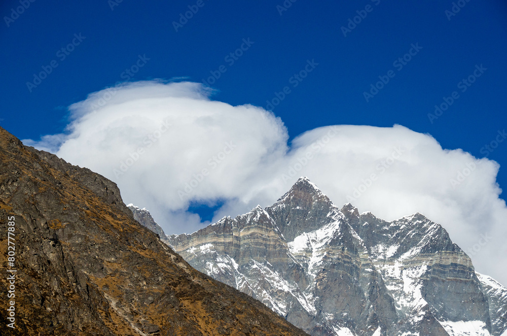 mountain in cloud
