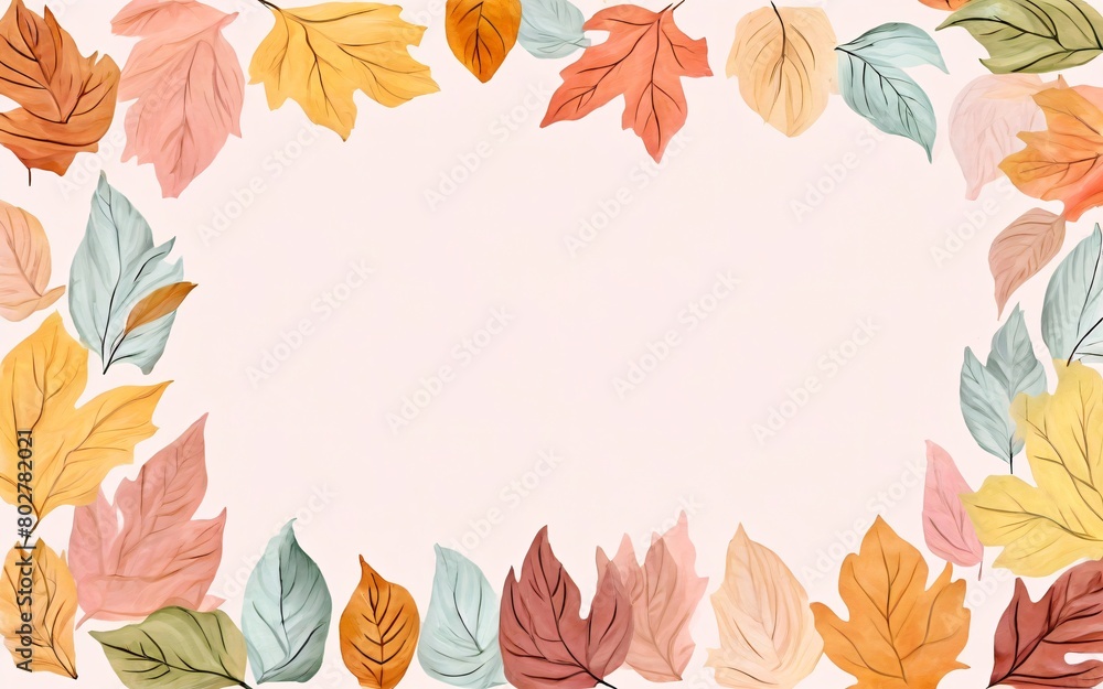 Hand drawn abstract autumn leaves on white background. Hand drawn abstract autumn leaves on white background.