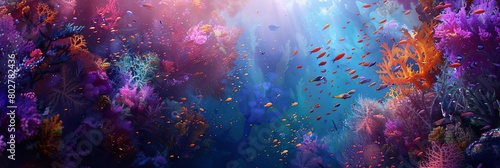 a colorful array of fish swim in a vibrant underwater world