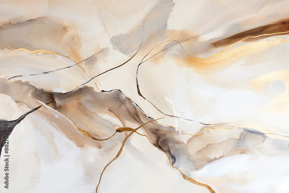 Fototapeta mieszanka beżu i imitacji złota