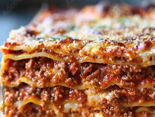 Classic lasagna with rich bolognese sauce! Layers of pasta, meat sauce, and cheesy goodness, baked to perfection. A comforting and tasty dish everyone loves! 