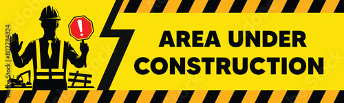 UNDER CONSTRUCTION BANNER ILLUSTRATIONS TEMPLATES VECTOR