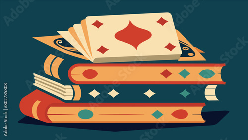 Hidden behind a stack of old magazines I found a set of vintage playing cards featuring intricate designs that were too unique to pass up..