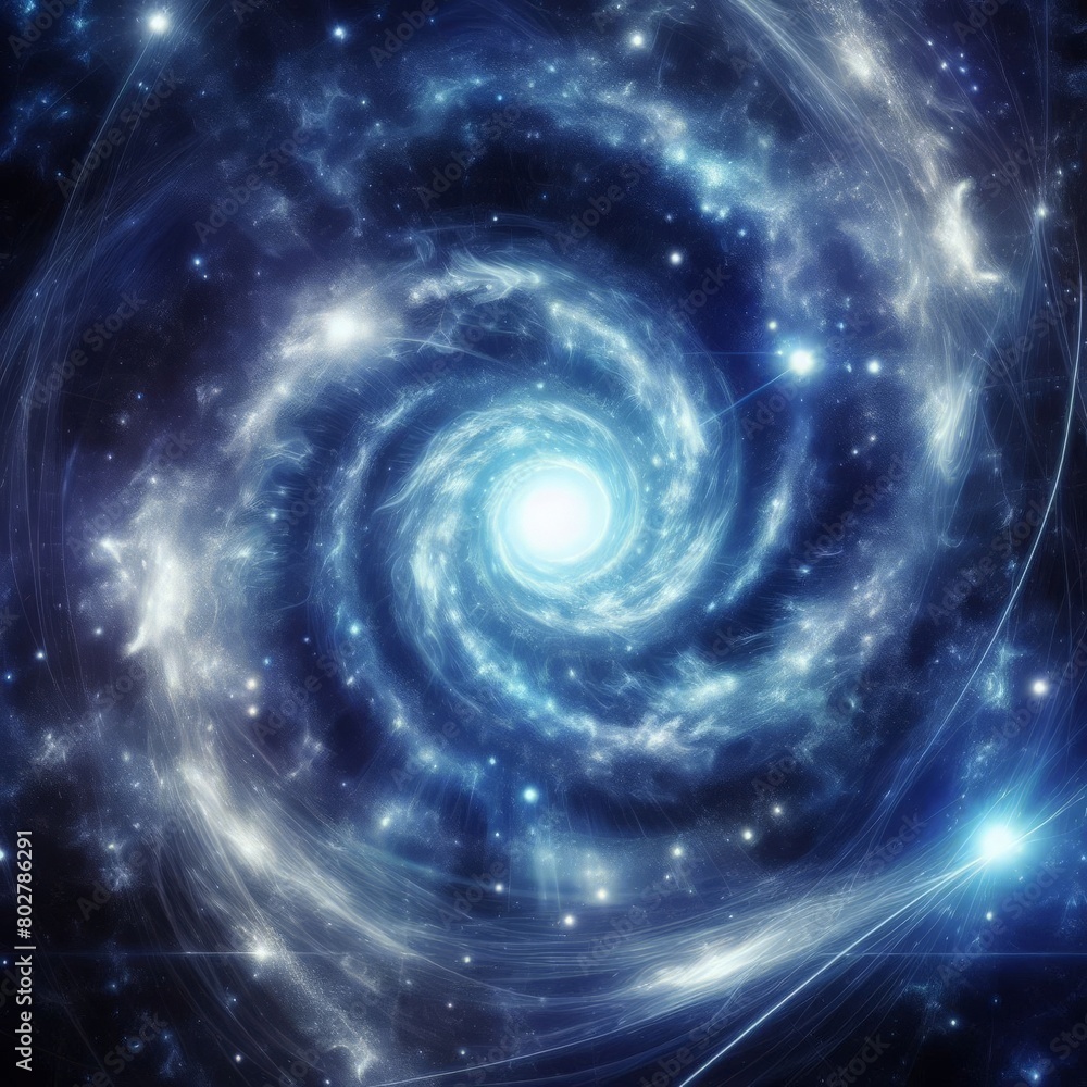 Obraz premium Universe image blue light and white