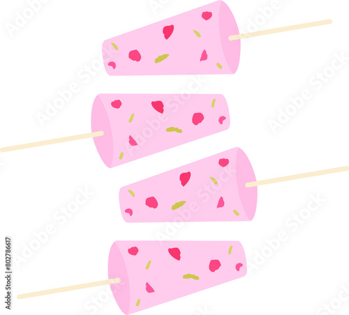 Indian Dessert Rose Kulfi with pistachio | bombay Kulfi for cool summer