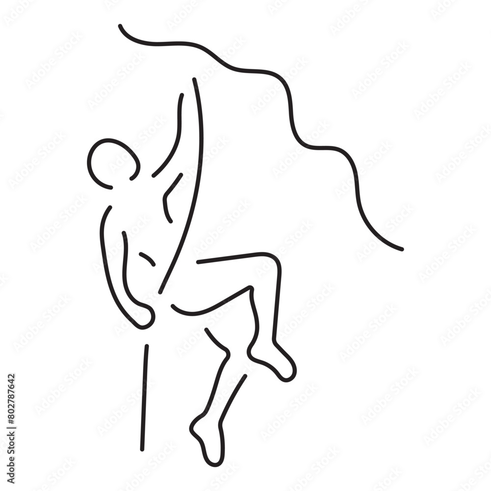 Fototapeta premium mountaineering icon isolated on white background, vector illustration.