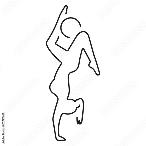 gymnastics icon isolated on white background, vector illustration.