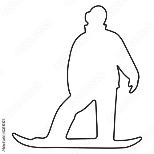 snowboard icon isolated on white background, vector illustration.