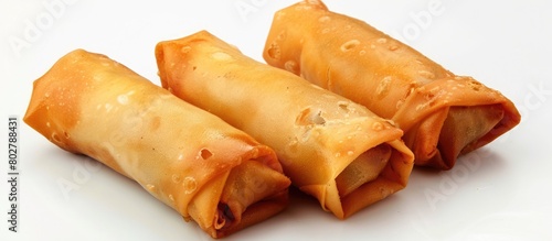 Spring Roll, also referred to as Egg Roll, presented on a white background.