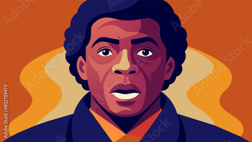 A closeup of a participants face filled with emotion as they share their personal connection to the legacy of emancipation.. Vector illustration