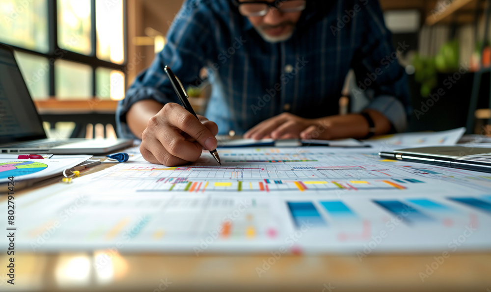 A person reviewing financial statements and budgets, emphasizing the responsibility and transparency required in managing financial resources A person reviewing financial statements and budgets, emphasizing the responsibility and transparency required in managing financial resources