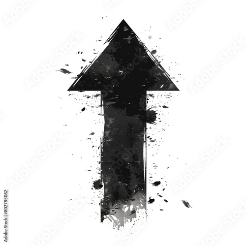 Up arrow vector isolated on transparent background