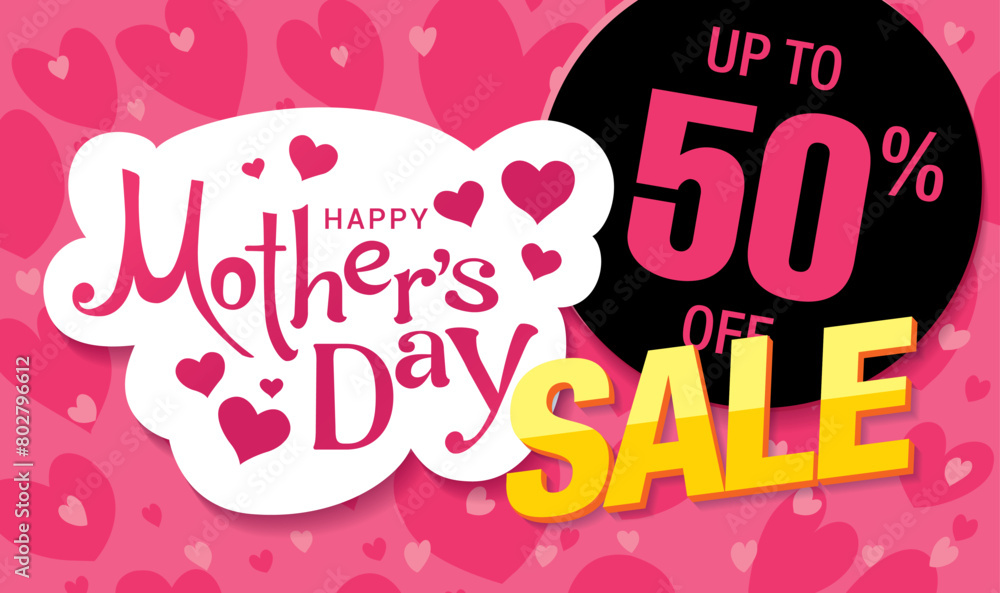 mothers day sale banner vector illustration mothers day sale banner vector illustration