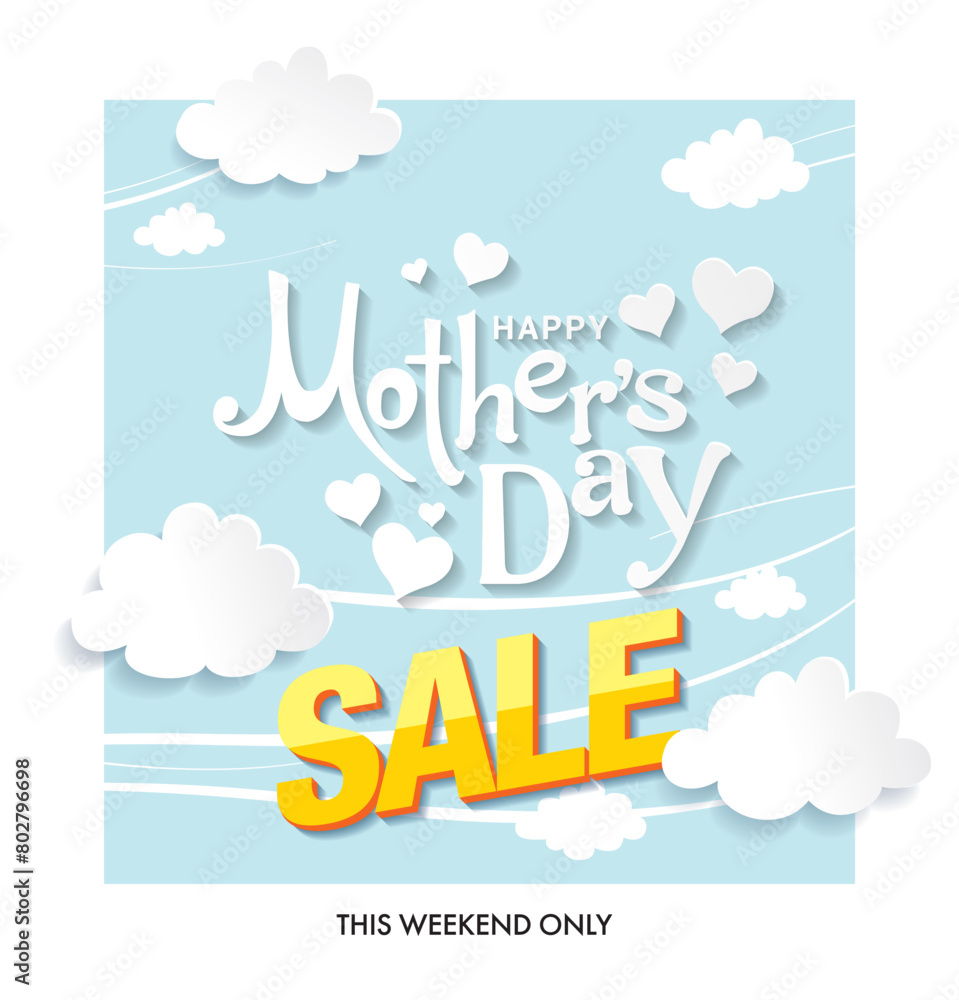 mothers day sale banner vector illustration mothers day sale banner vector illustration