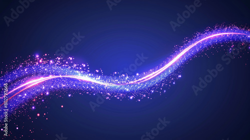 Radiant Purple Fiber Optic Light on Dark Blue