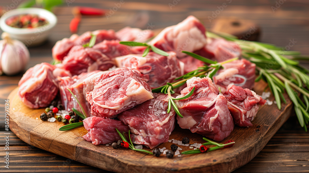 raw meat on a cutting board raw meat on a cutting board