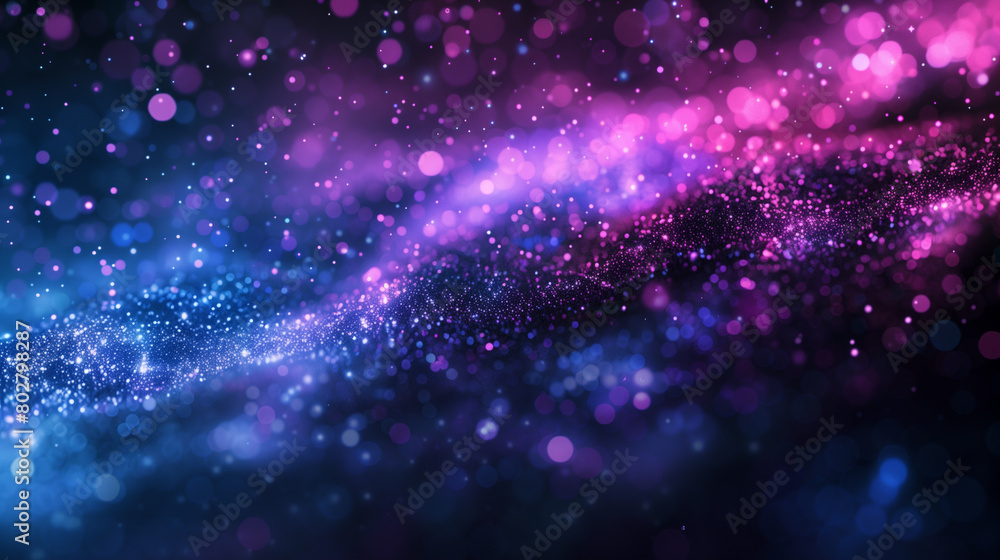 custom made wallpaper toronto digitalVibrant Particle Waves in Purple Space Nebula