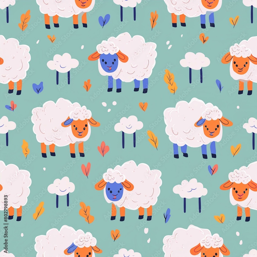 Graphic of a goat pattern Graphic of a goat pattern