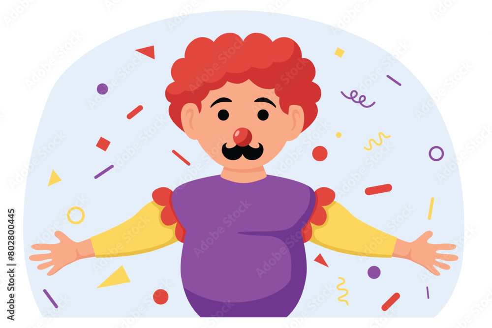 April Fools Flat Illustration Design April Fools Flat Illustration Design