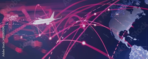 Dynamic global logistics network with airplane and digital connectivity