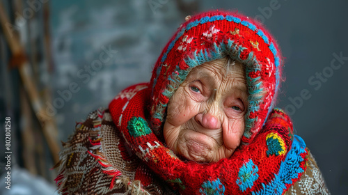 old woman with Regret: Eyes cloud, shoulders sag, haunted by what could've been