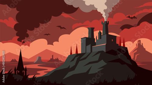 The ominous sight of smoke rising from a distant castle carrying with it the fear of an impending war that may consume the entire kingdom..