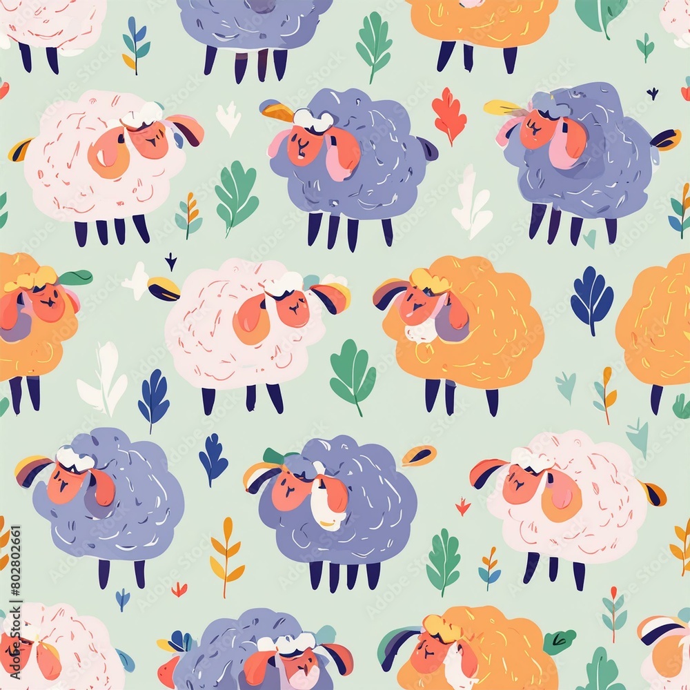 Graphic of a goat pattern Graphic of a goat pattern