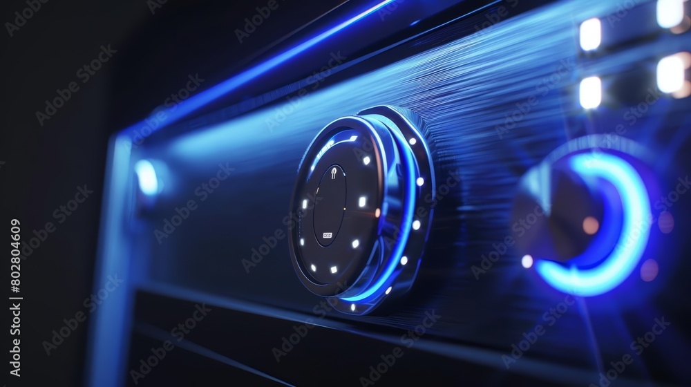 Design a user interface for a washing machine with a modern and futuristic look Design a user interface for a washing machine with a modern and futuristic look