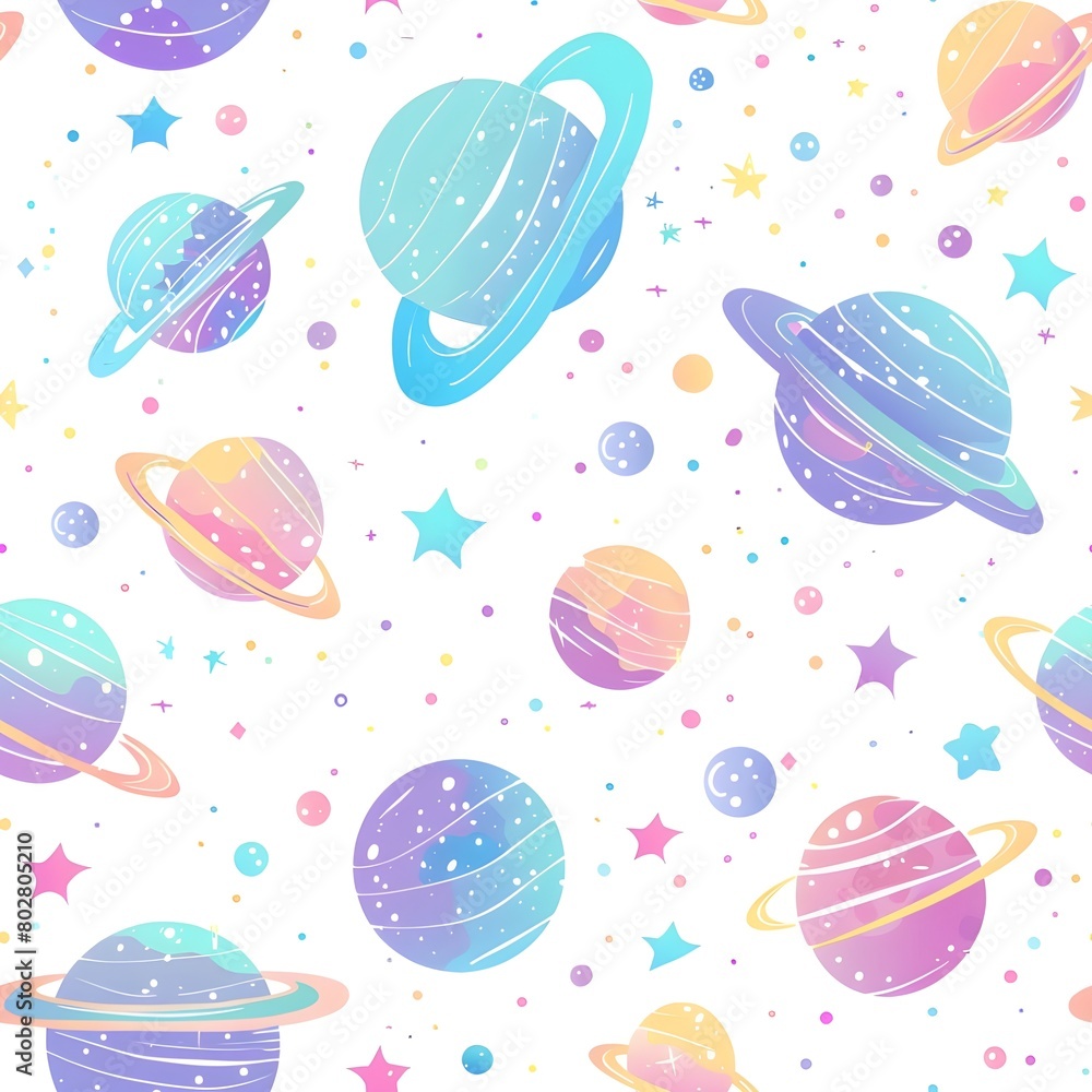 Galaxy decorative seamless pattern vector Galaxy decorative seamless pattern vector
