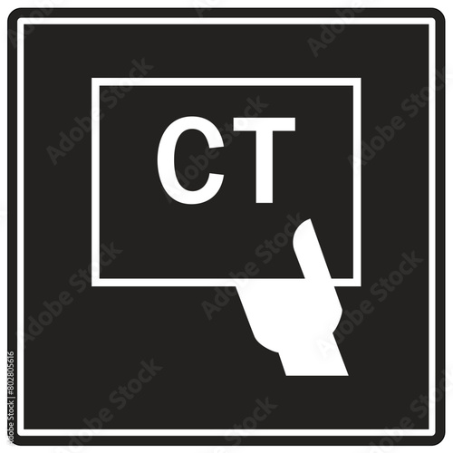 Computerized tomography (CT) scan sign