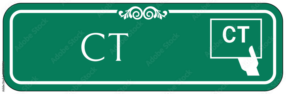 Computerized tomography (CT) scan sign Computerized tomography (CT) scan sign