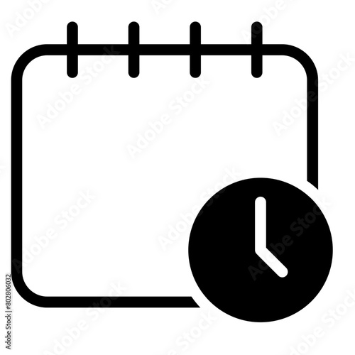 time and date, calenda with clock icon
