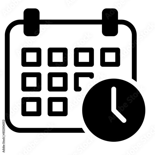 time and date, calenda with clock icon