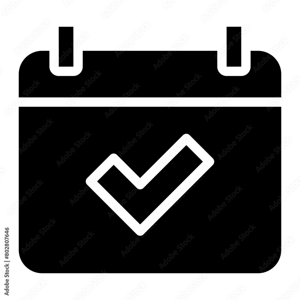 calendar checkmark icon, vector event symbol, day or month icon calendar checkmark icon, vector event symbol, day or month icon