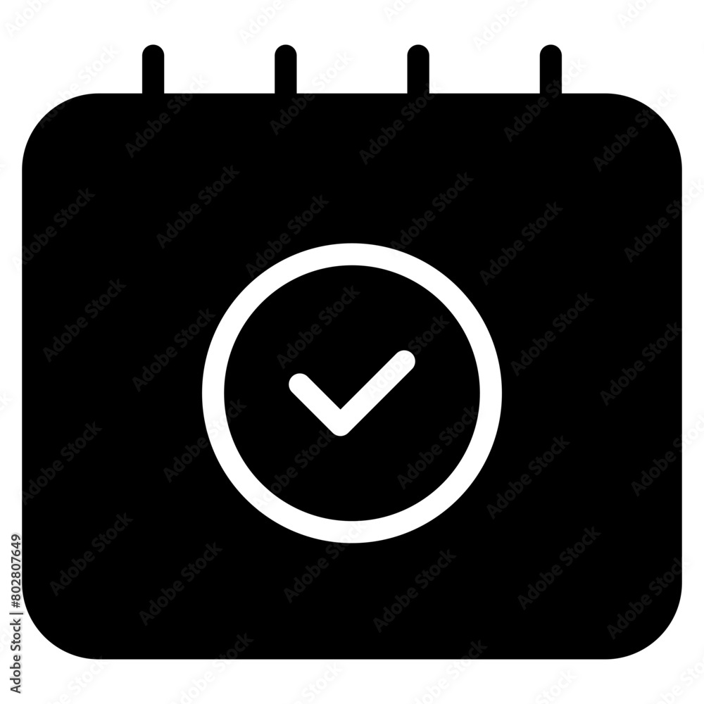calendar checkmark icon, vector event symbol, day or month icon calendar checkmark icon, vector event symbol, day or month icon