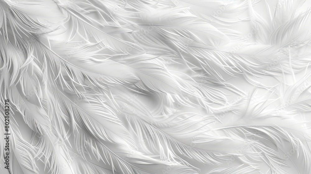Close-up of white feathers creating a soft, delicate texture.