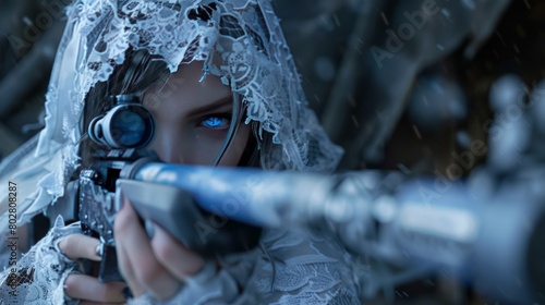 female sniper  photo