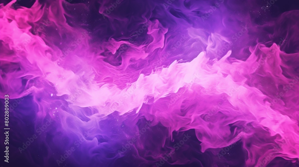 Cosmic Nebula in Pink and Purple
